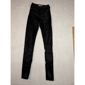 ASOS Denim Ridley High Waisted Coated Skinny Jeans Black Size 26/38